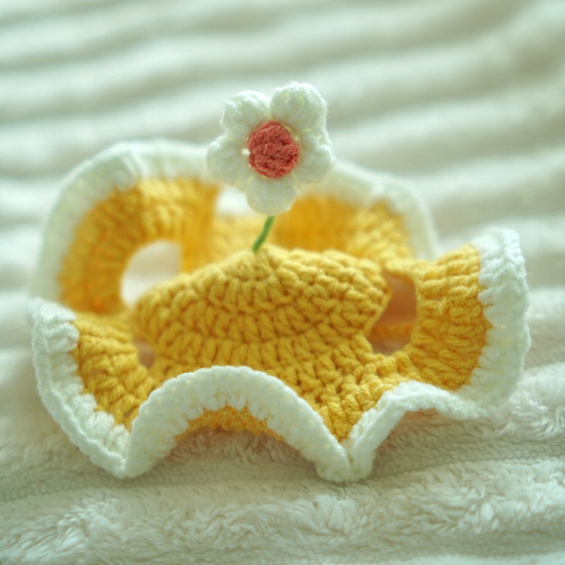 Hand Knit Flower Hat2