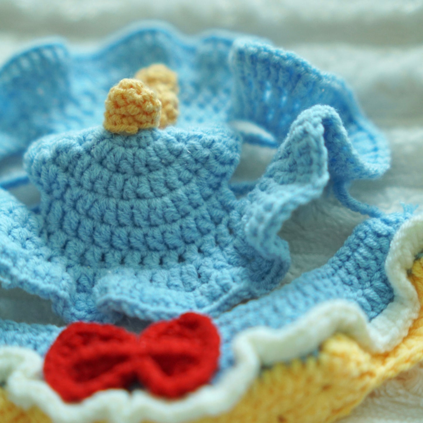 Hand Knit Blue Set