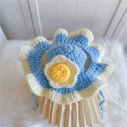 Hand Knit Blue Set