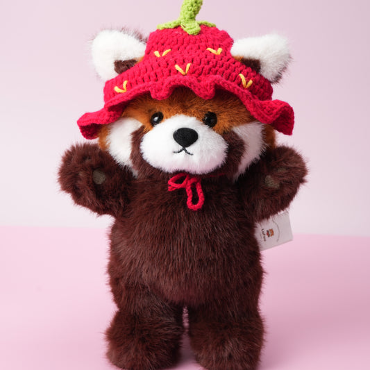 Hand Knit Strawberry Hat