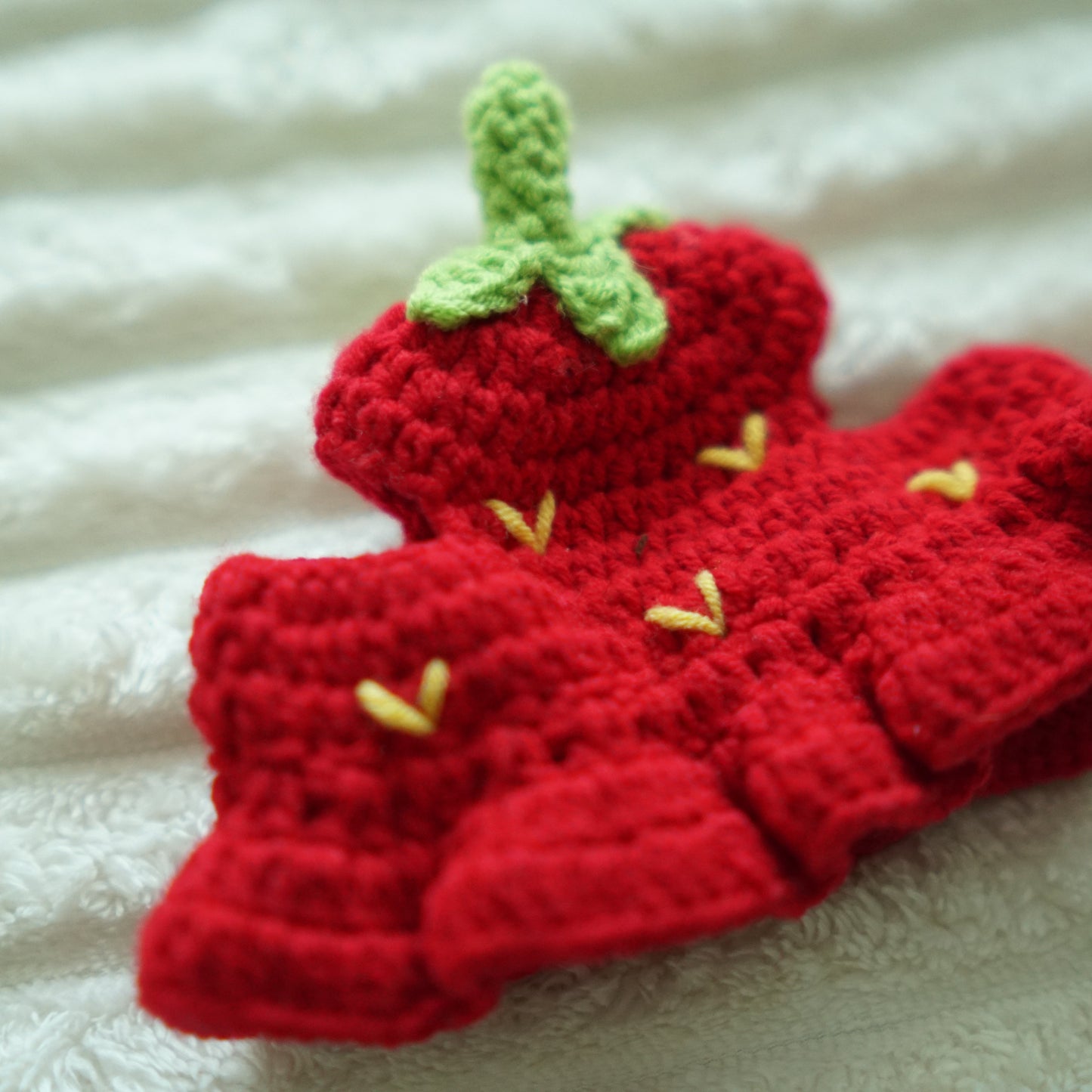 Hand Knit Strawberry Hat