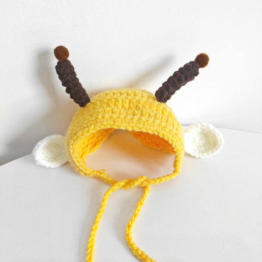 Hand Knit Bee Hat